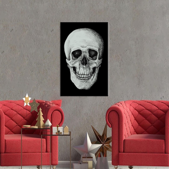 Skull Art Canvas Modern 3d Wall Hanging Loft Decor