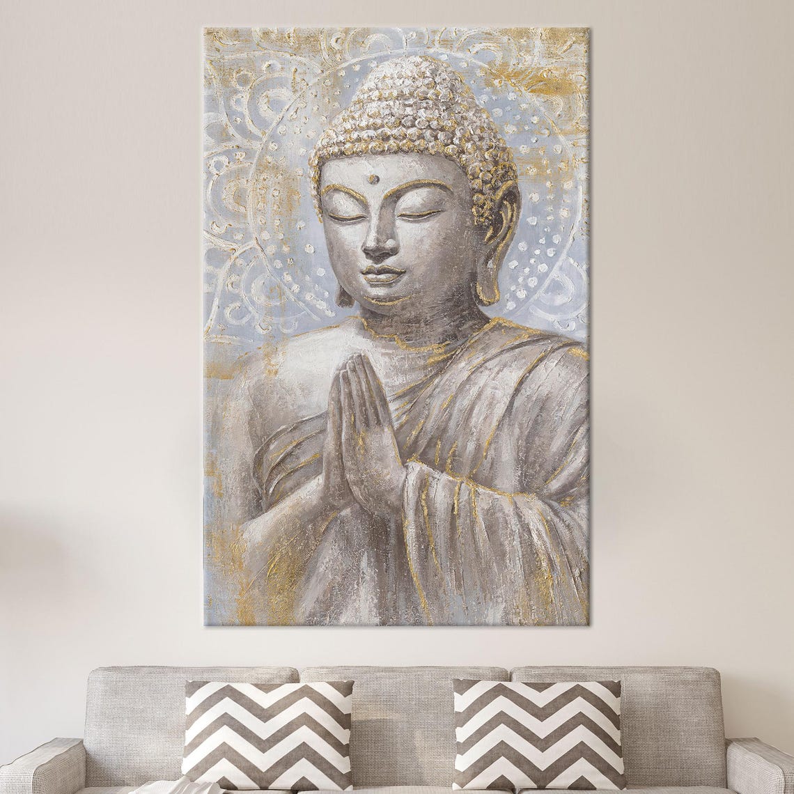 Buddhist Canvas Art Modern 3d Wall Hanging