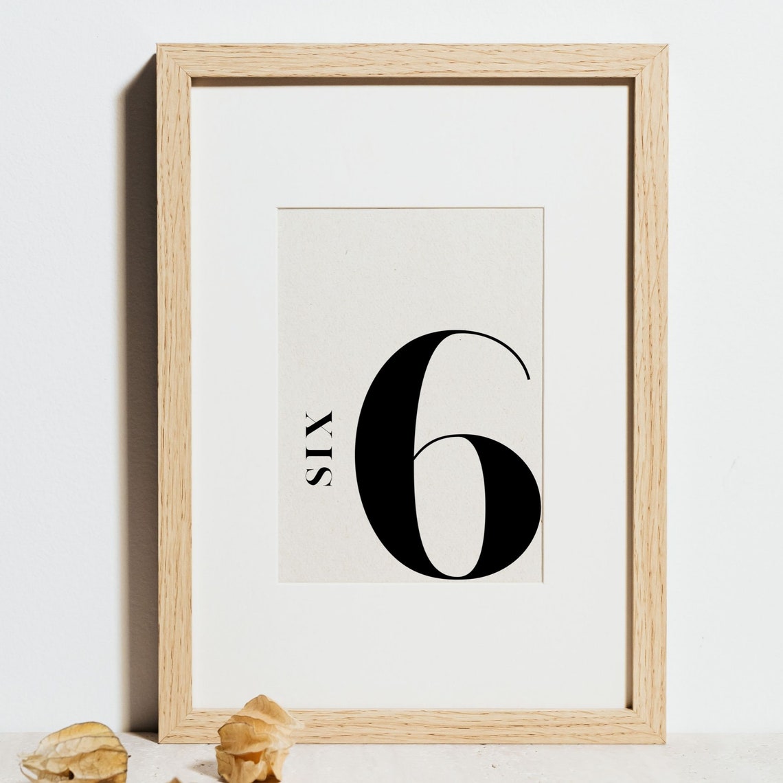 Number 6 Monogram Wall Art Print for Kids Room - Image 3