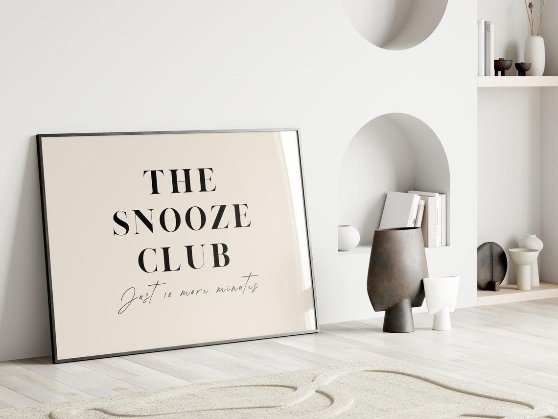 The Snooze Club, Bedroom Poster Print - Image 5