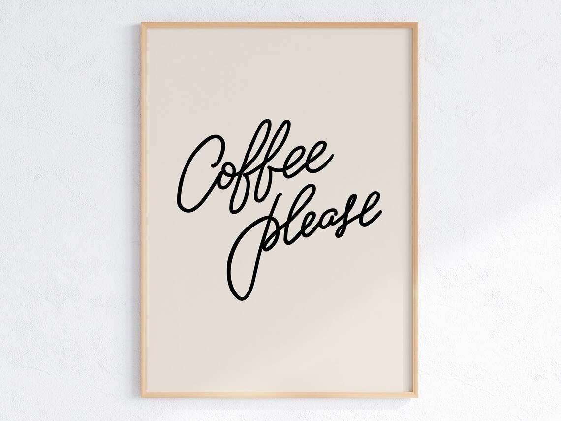 Coffee Minimalist Art Print, Kitchen Coffee Bar - Image 4