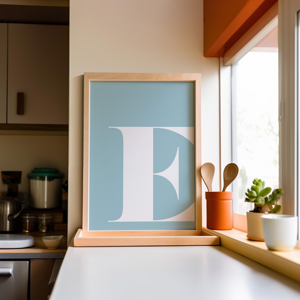 Letter E Alphabet Wall Decor, Nursery Letter Art - Image 3