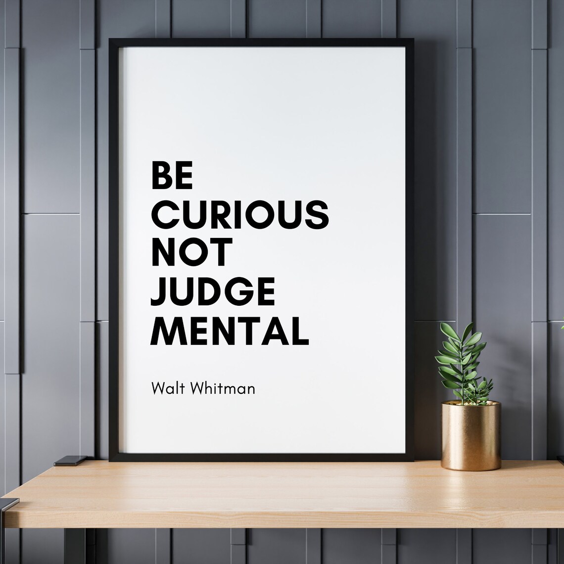 Be Curious Not Judgmental, Minimalist Quote Art Print - Image 3