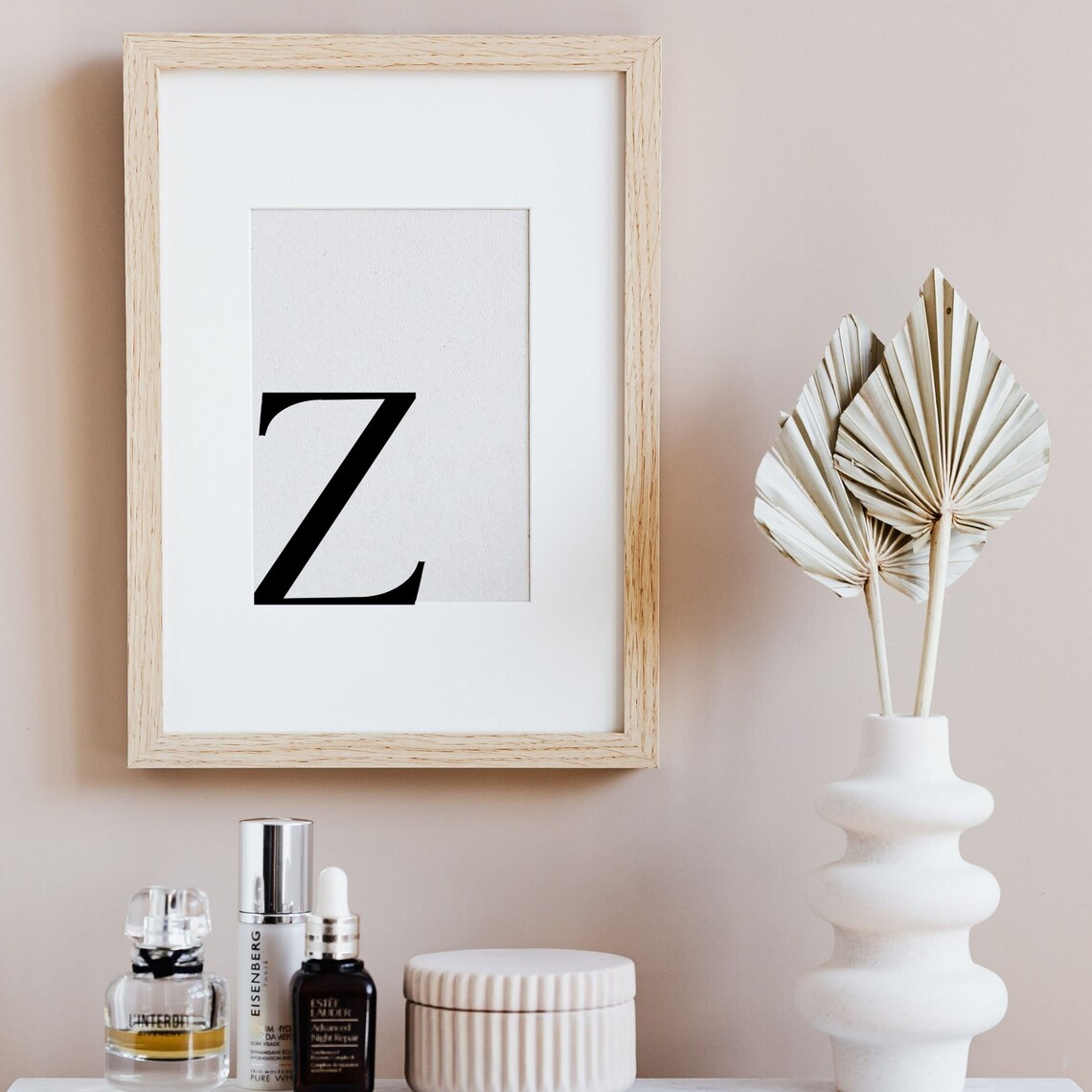 Minimalist Letter Z, Monogram Alphabet Art Print - Image 2