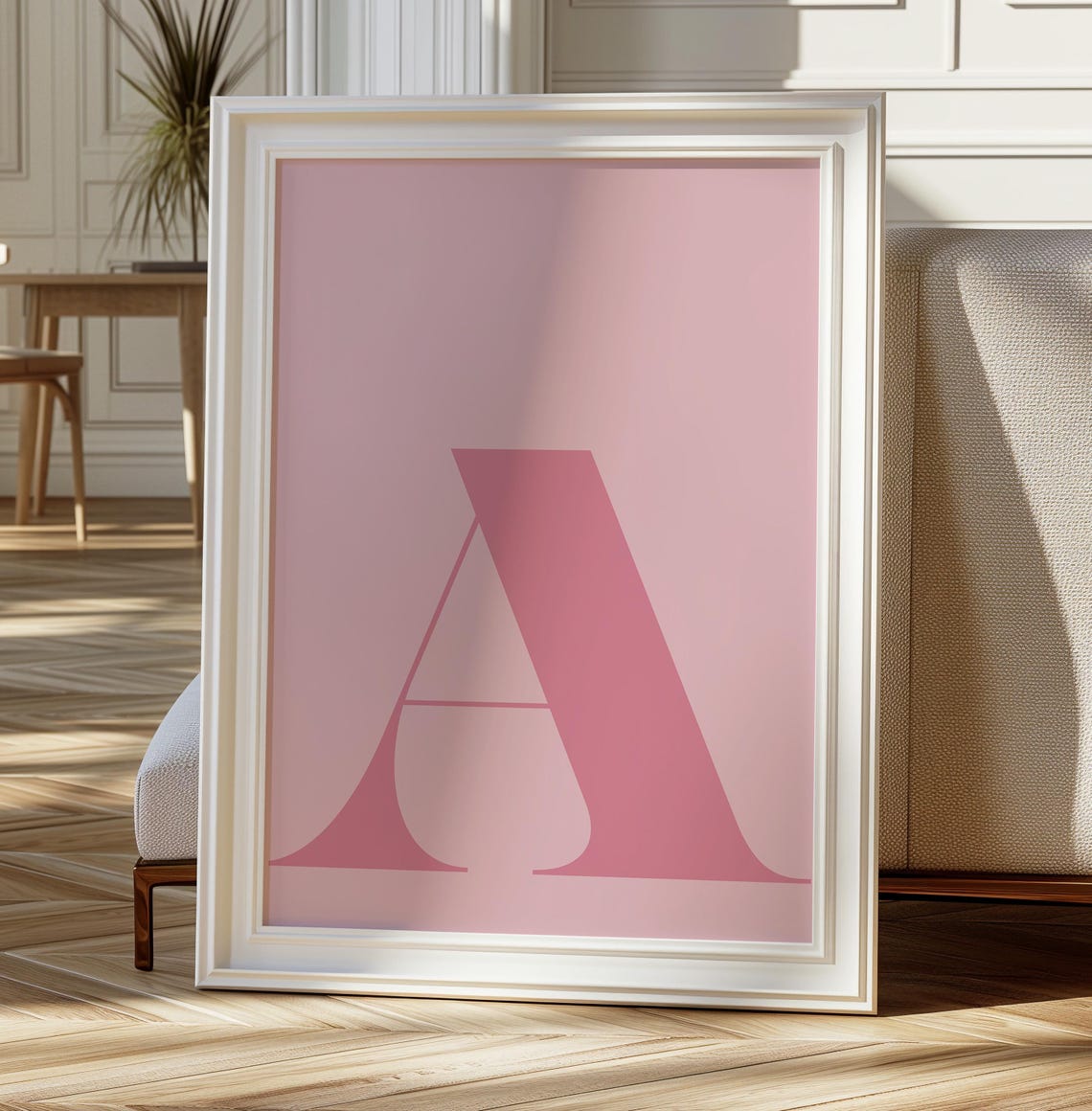 Retro Letter A Monogram Alphabet Poster - Image 4