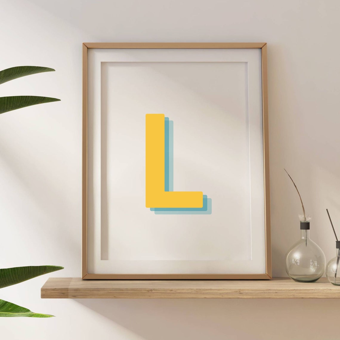Retro 3D L Letter Print, Alphabet Art Print - Image 5