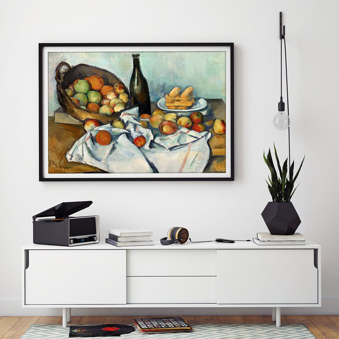 Paul Cézanne The Basket of Apples Still Life Post-Impressionist Poster - Image 2