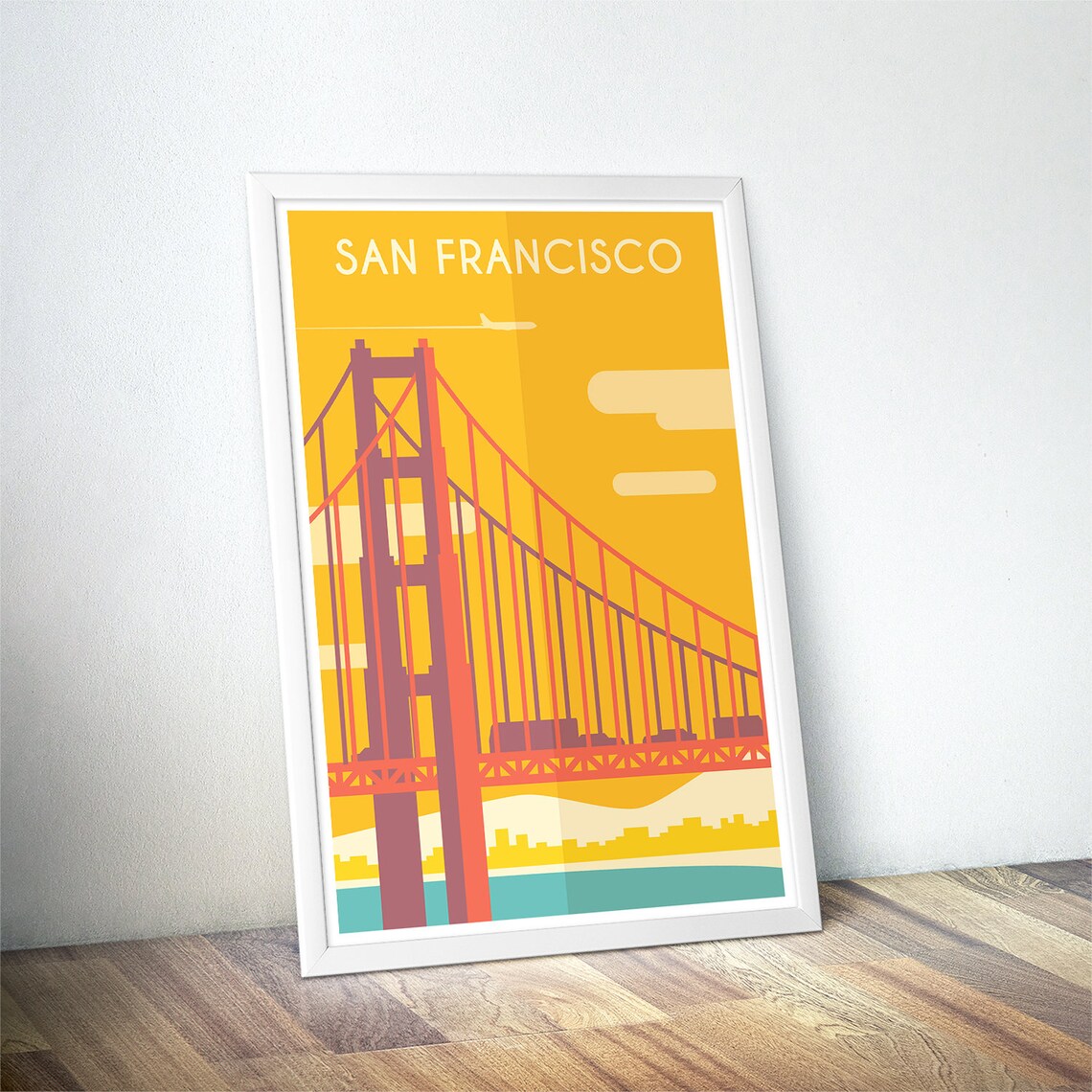 San Francisco Vintage Travel Poster, Minimalist Art Print - Image 4