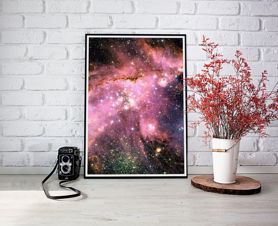 Pink Nebula Space Poster, Astronomy Art Print - Image 2