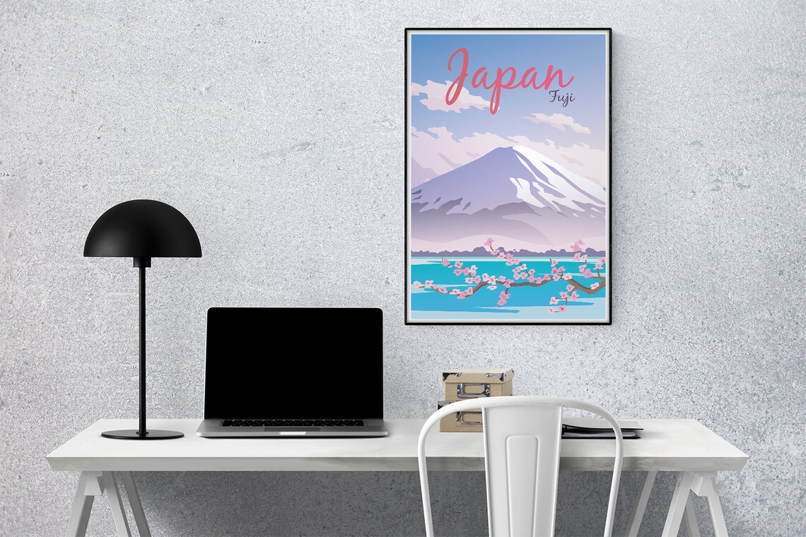 Japan Vintage Travel Poster, Minimalist Art Print - Image 3
