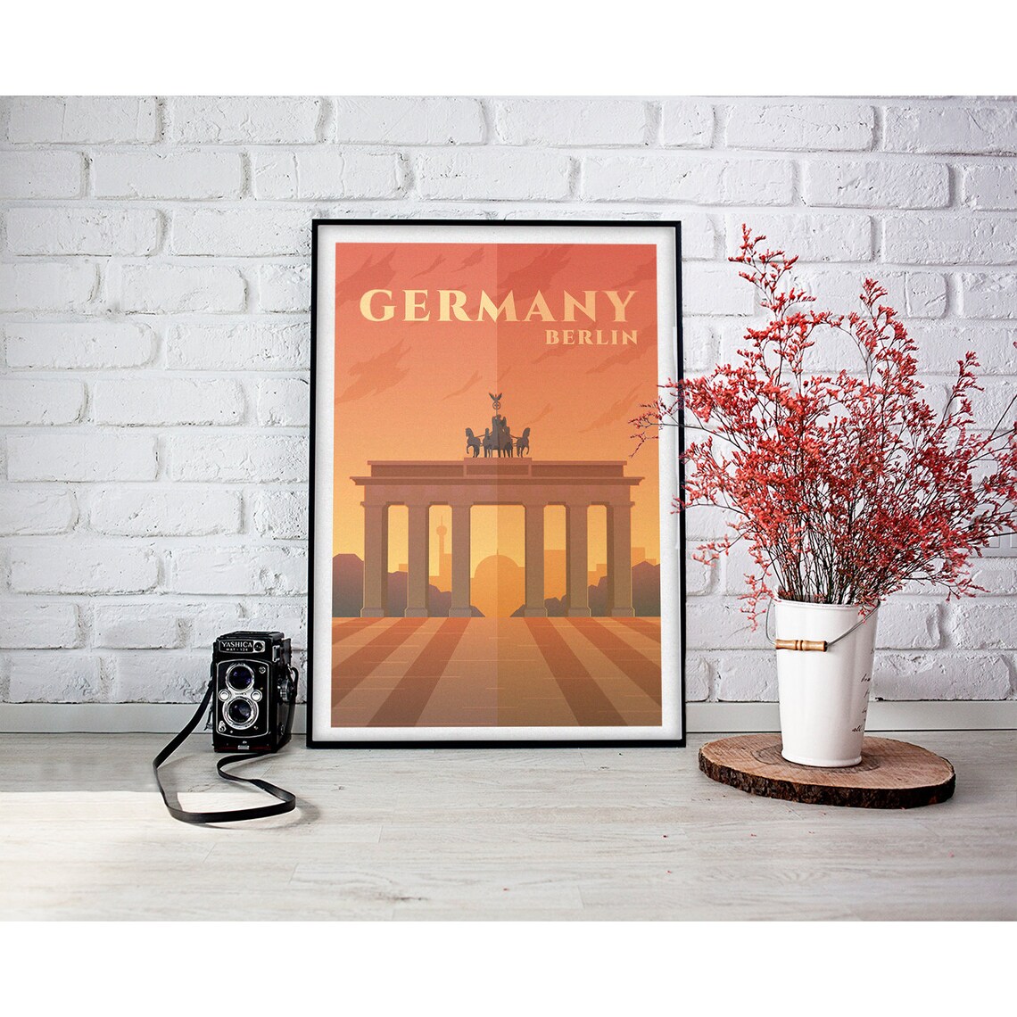 Berlin Vintage Travel Poster, Minimalist Art Print - Image 2