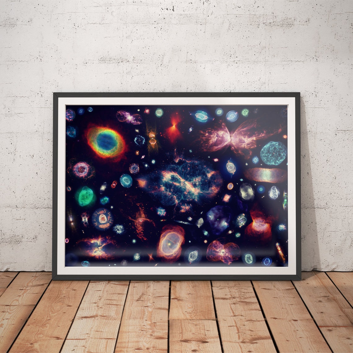 Hubble Nebula Collage Colorful Deep Space Astronomy Photo Poster