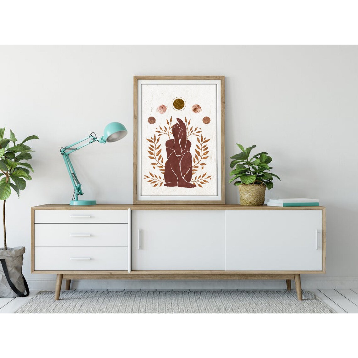 Female Celestial No. 6 Moon Print, Feminine Art - Image 3