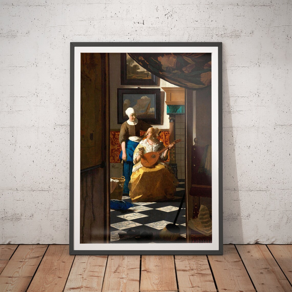 The Love Letter by Vermeer, Vintage Art Print