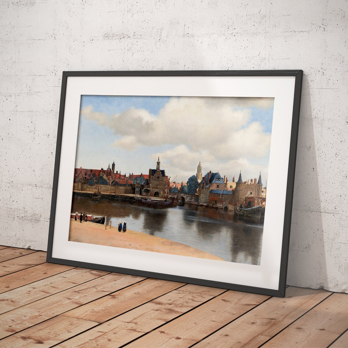 Johannes Vermeer View of Delft Dutch Canal Cityscape Art Poster - Image 4