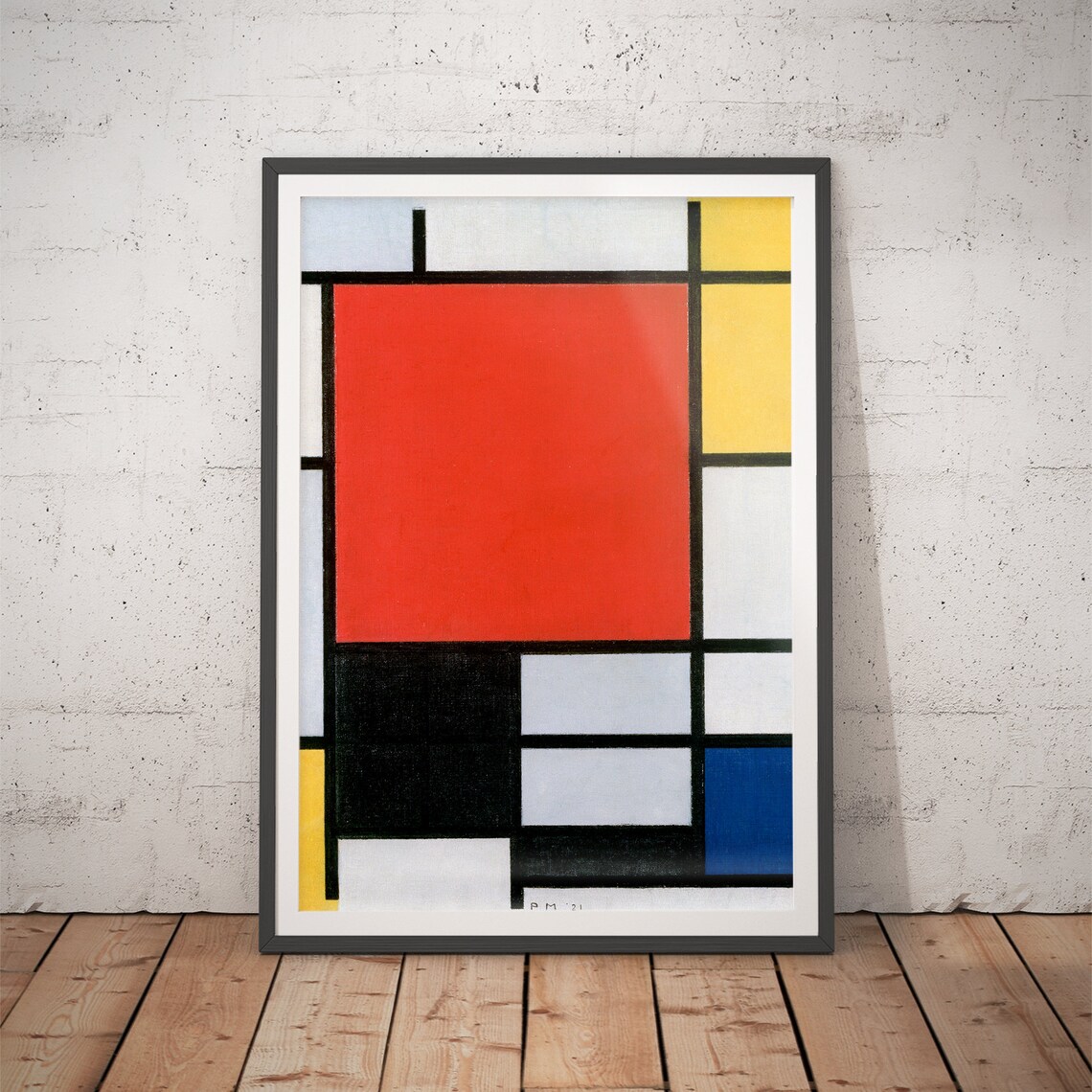Piet Mondrian Vintage Wall Art, Classic Art Print