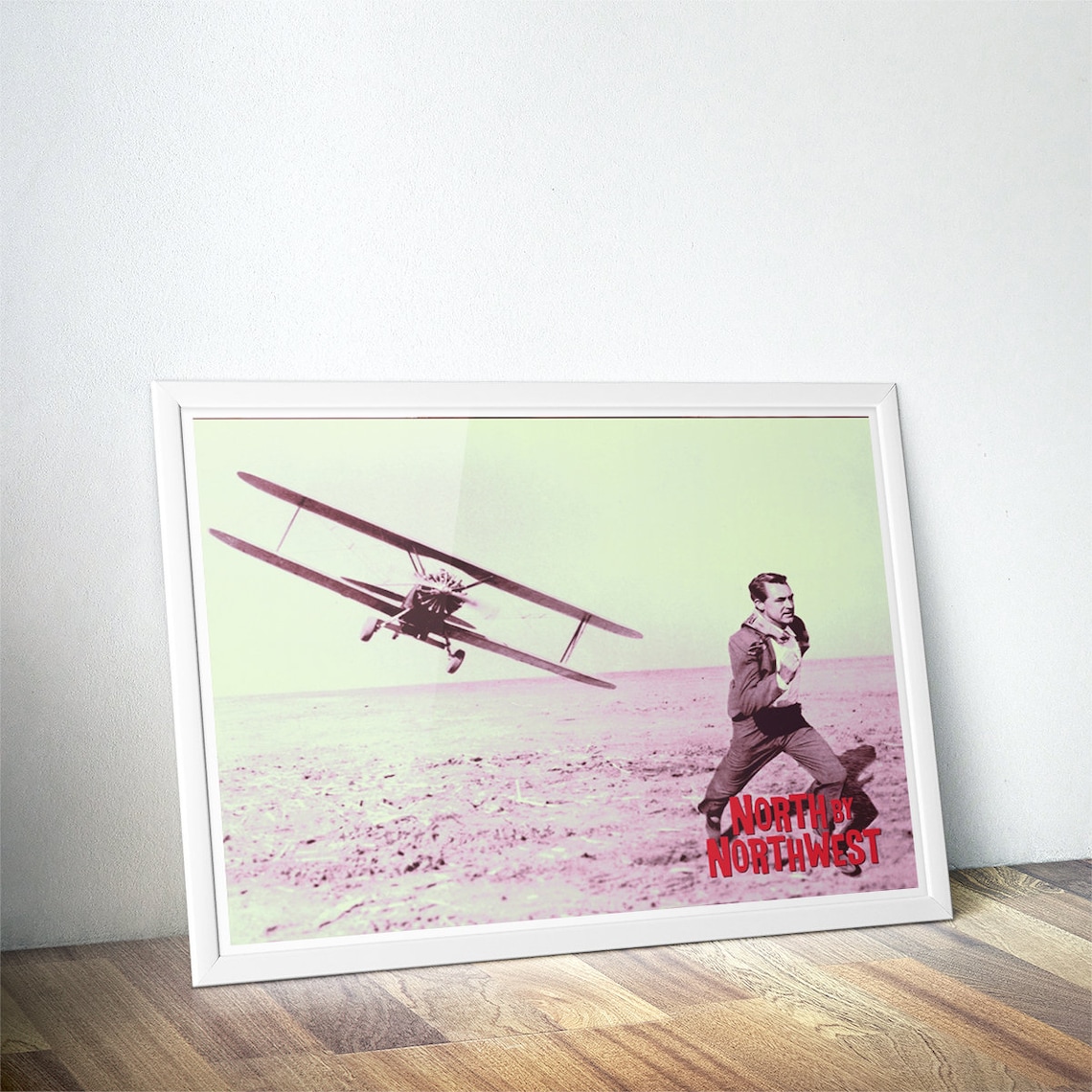 North By Northwest Hitchcock Movie Poster, Minimal Style - Image 4