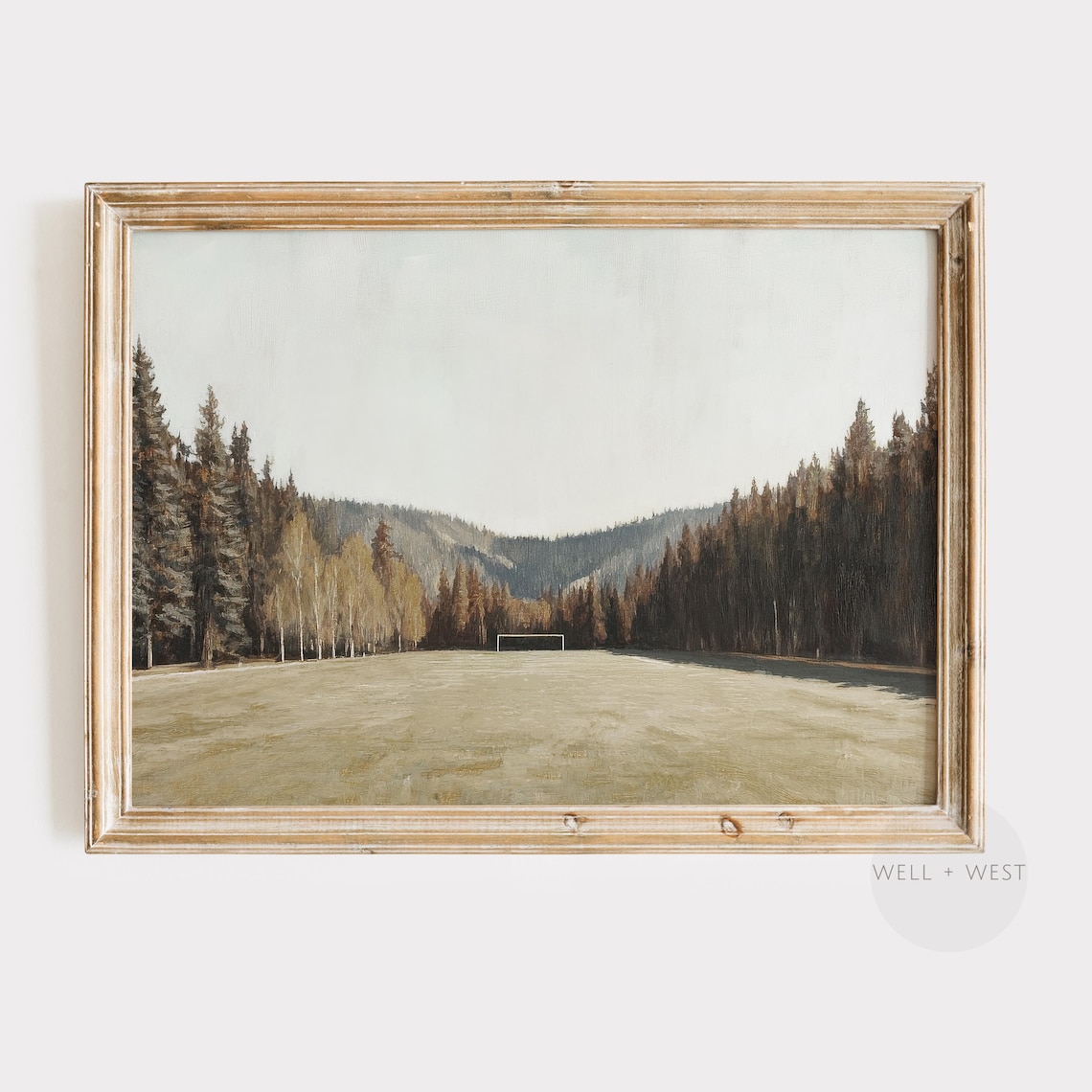 Soccer Field Print, Vintage Style Sports Art