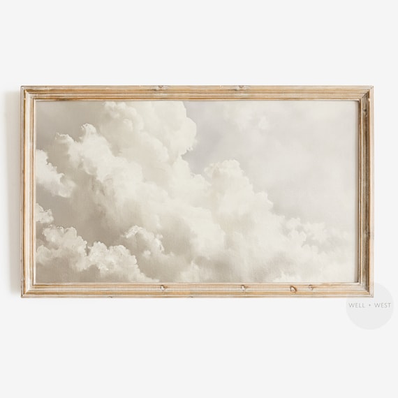 Cloud Painting Vintage Style Sky Art Print