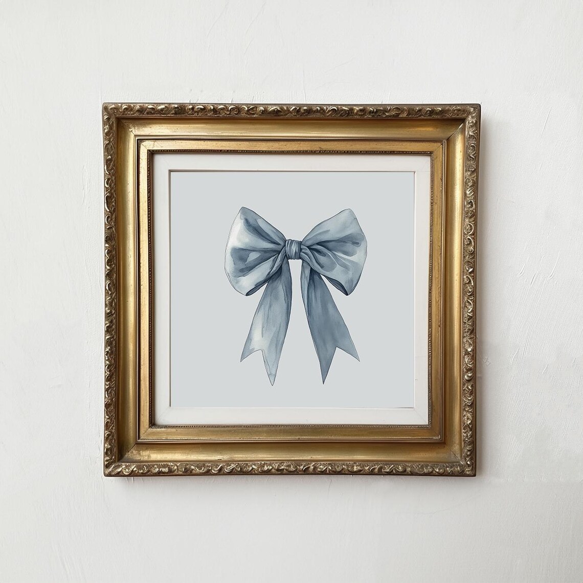 Light Blue Bow Print, Pastel Nursery Wall Art - Image 2