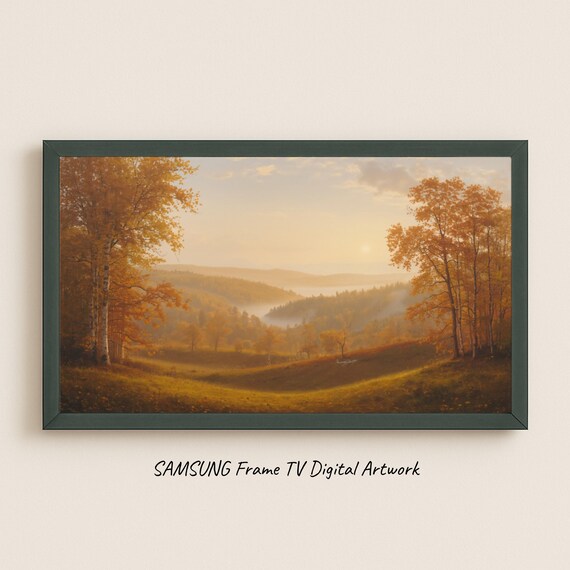 Samsung Frame Tv Art Sunrise Over The Autumn Hills Serene Morning Landscape