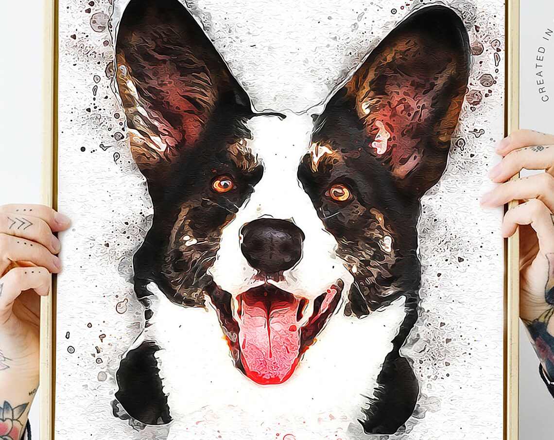 Custom Pet Portrait Art Print, Dog & Cat Memorial - Image 3