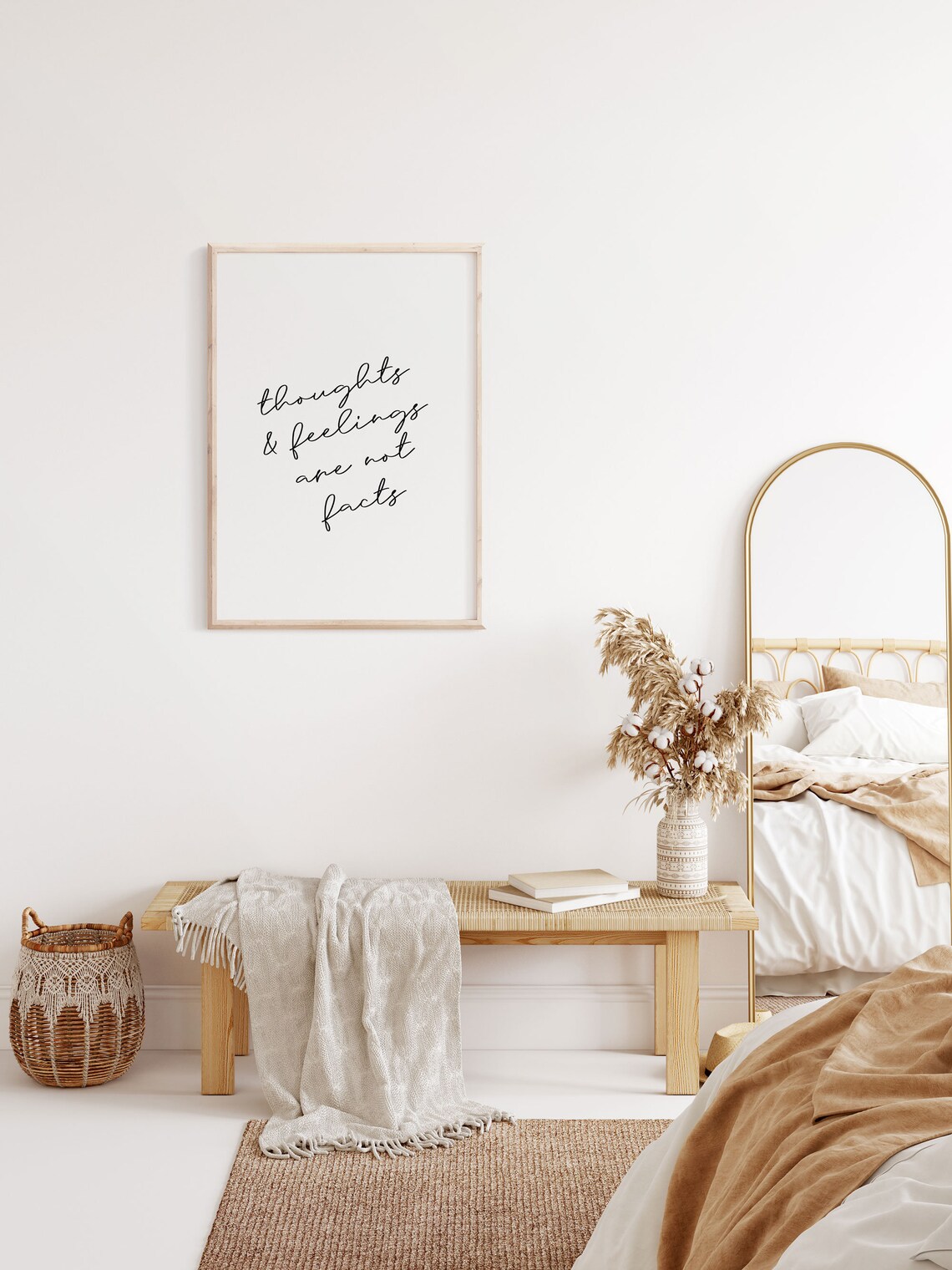 Thoughts Feelings Are Not Facts Quote Art Print - Image 2