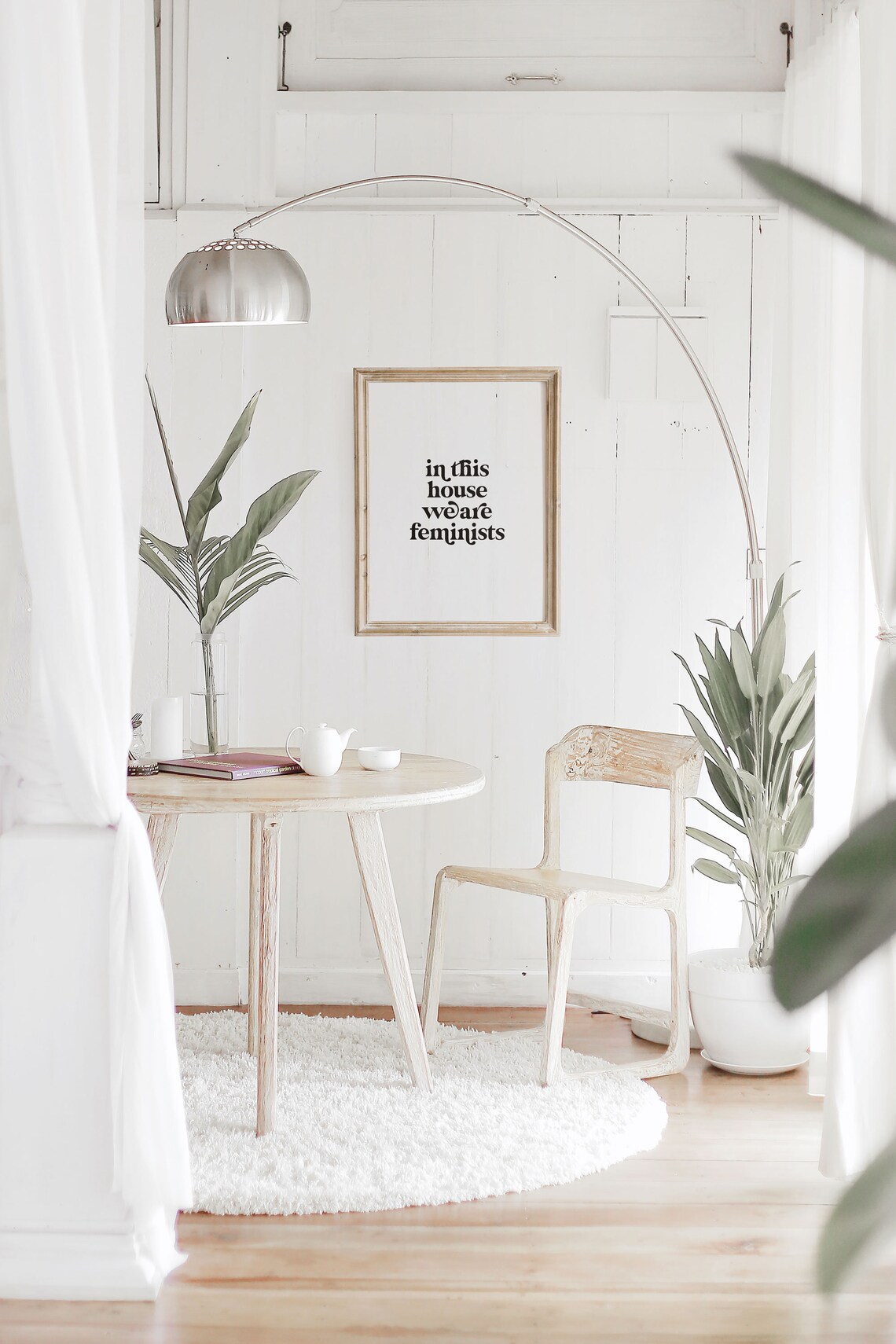 In This House We Are Feminists Poster Feminist Empowerment Quote Wall Decor - Image 2