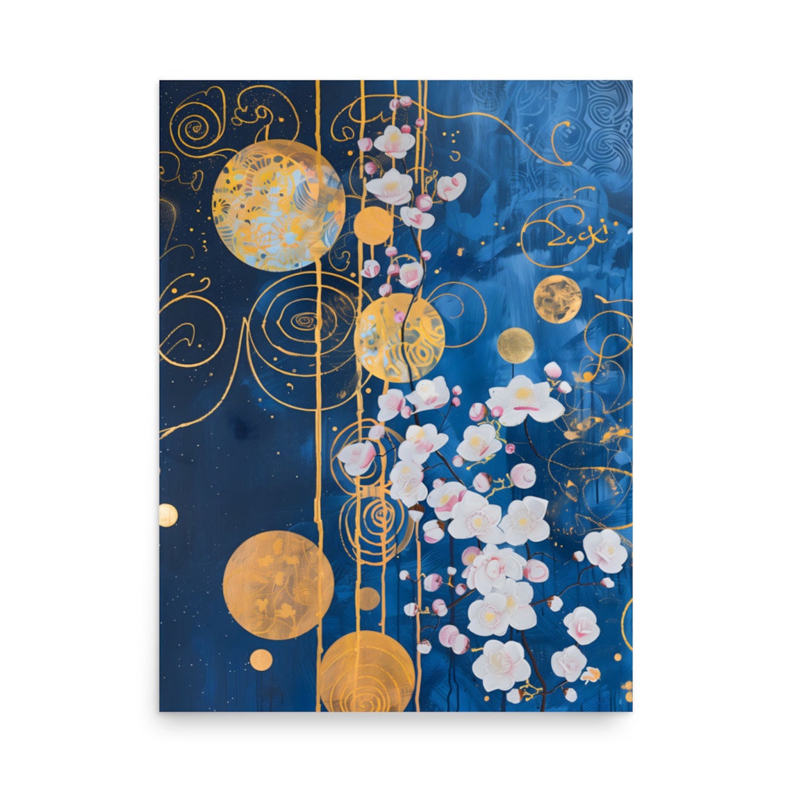 Hilma Af Klint Flower Oil Painting Vintage Art Print - Image 5