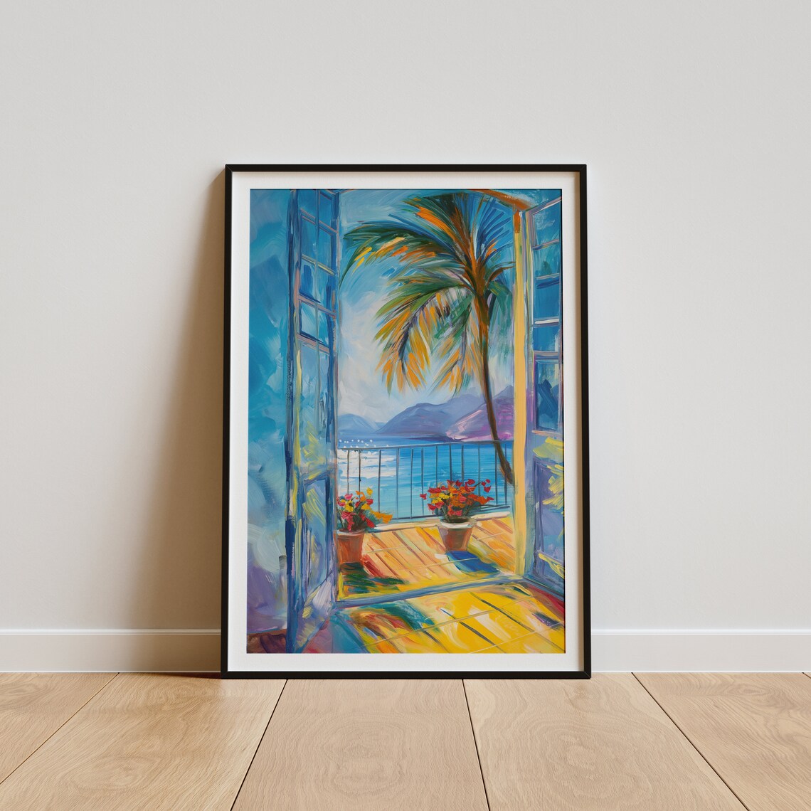 Matisse Open Window Tropical Palm Tree Art Print - Image 5