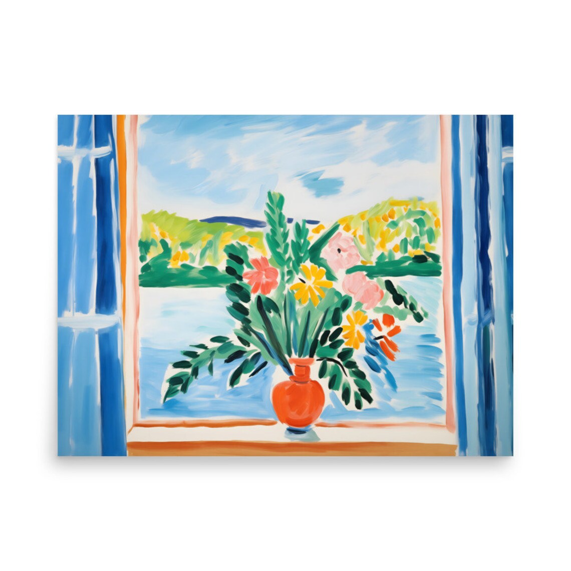 Henri Matisse Open Window Floral Art Print - Image 4