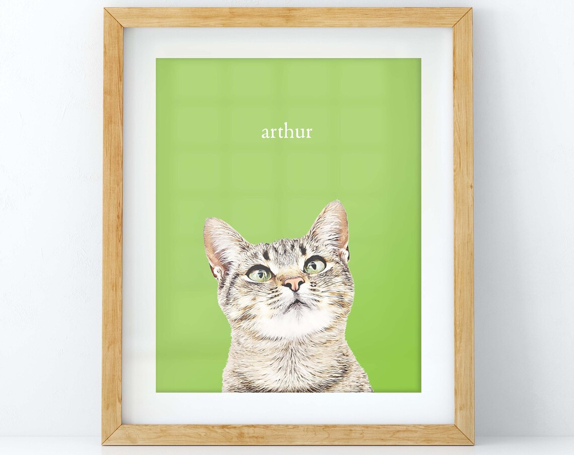Custom Pet Portrait, Dog and Cat Memorial Art Print - Image 4