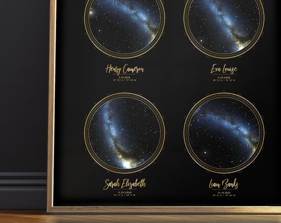 Personalized Star Map, Night Sky Poster Print