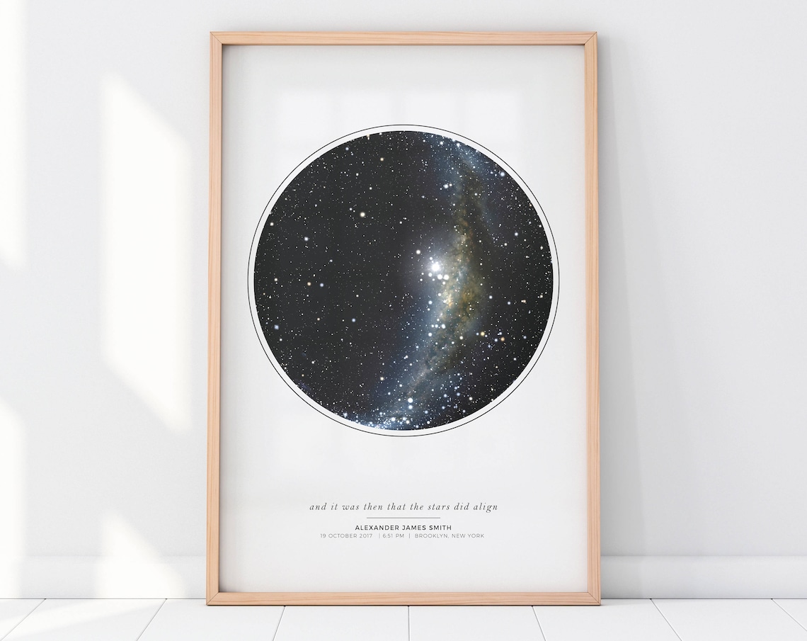 Personalized Star Map Gift, Night Sky Poster