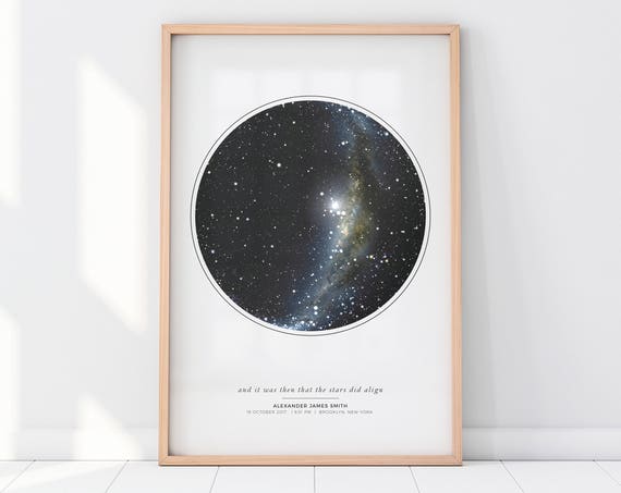 Personalized Star Map Gift, Night Sky Poster