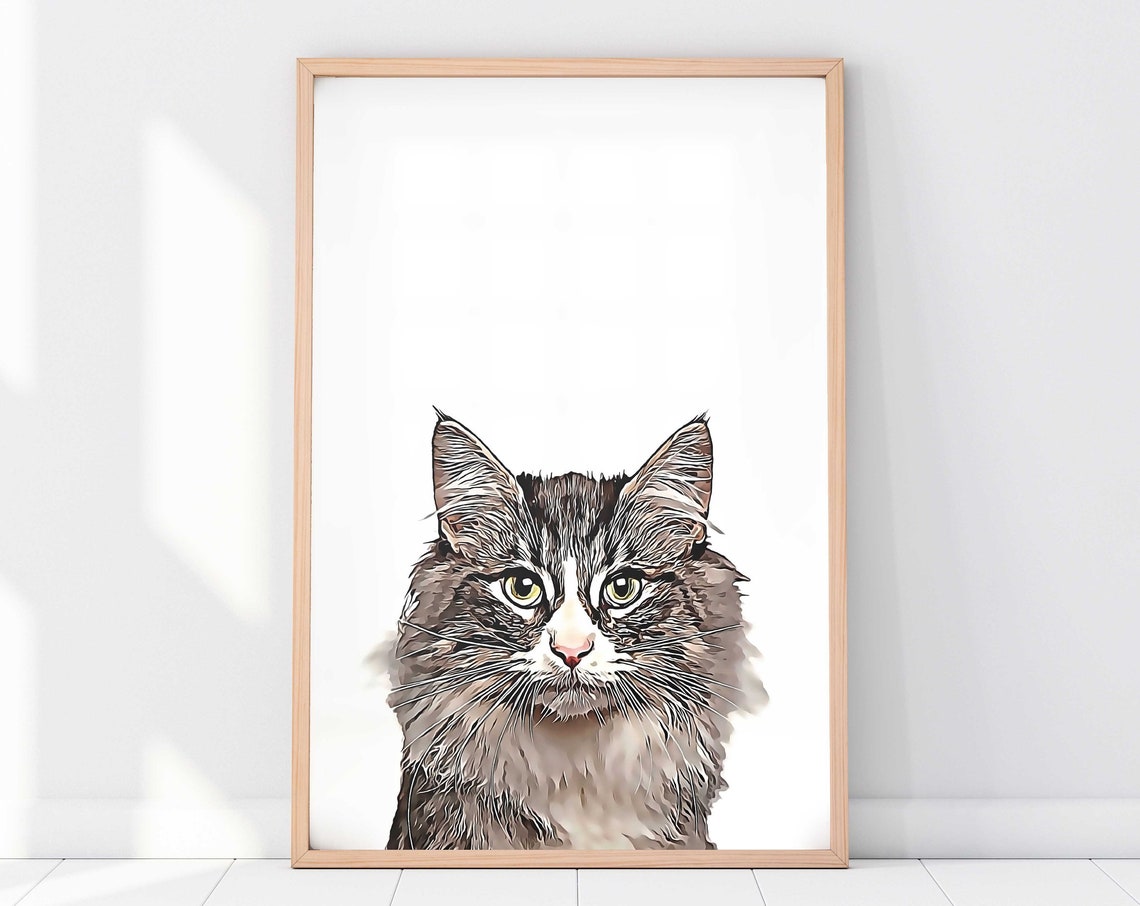 Custom Pet Portrait, Pet Memorial Art Print