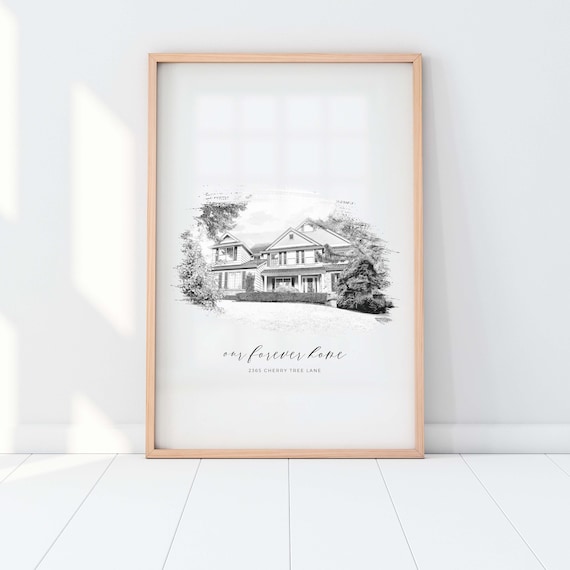 Custom House Portrait - Home Illustration