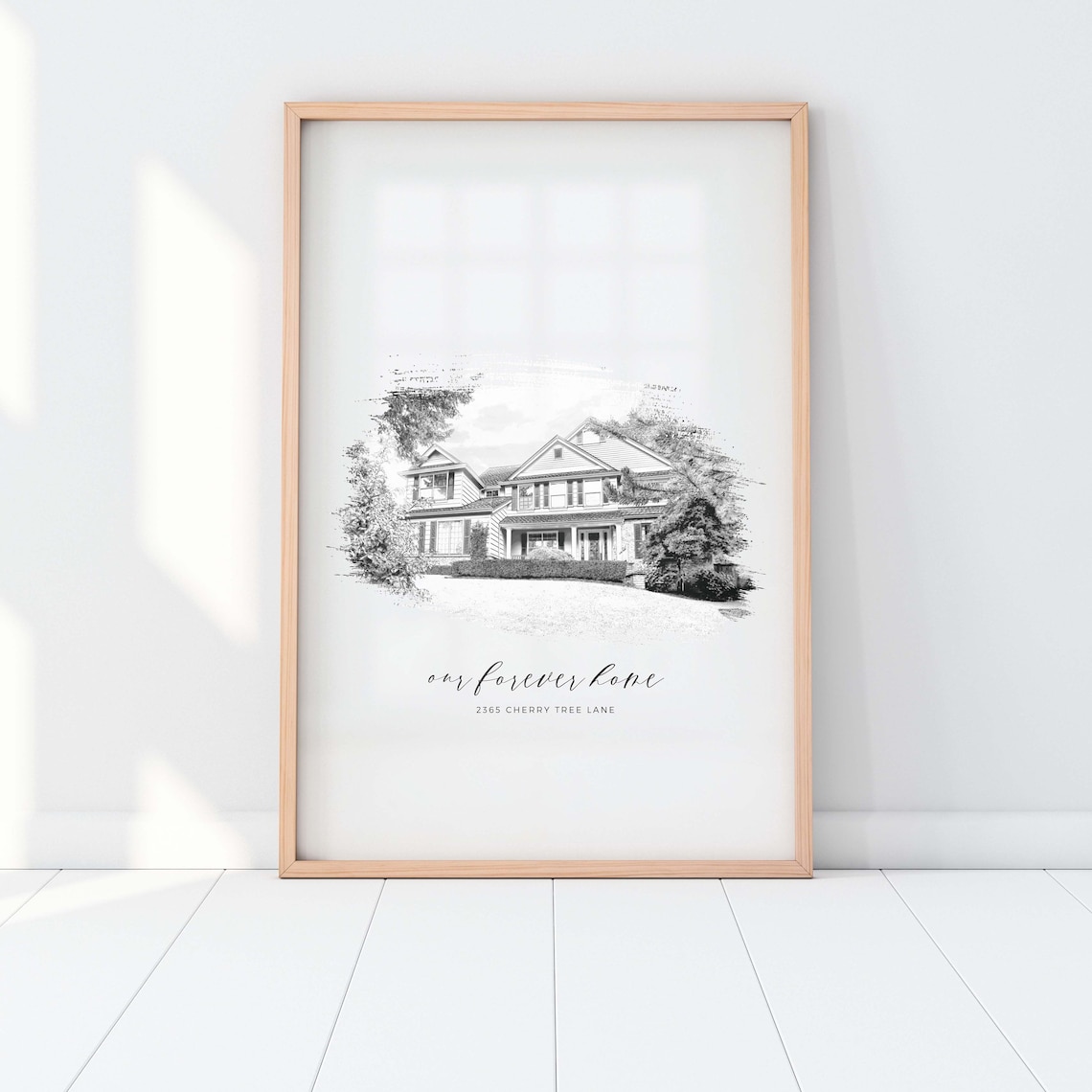 Custom House Portrait - Home Illustration