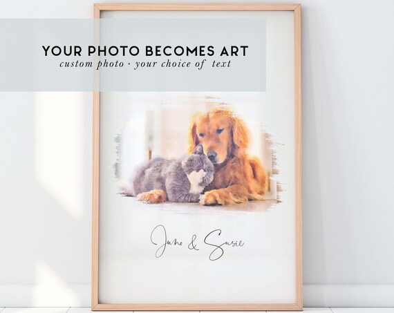 Custom Watercolor Pet Art - Personalized