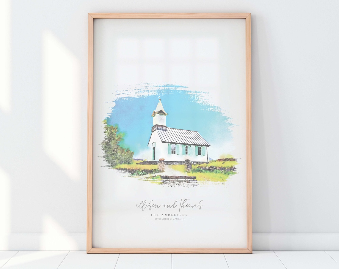 Wedding Guest Book Alternative Illustration, Wedding Gift - Image 4