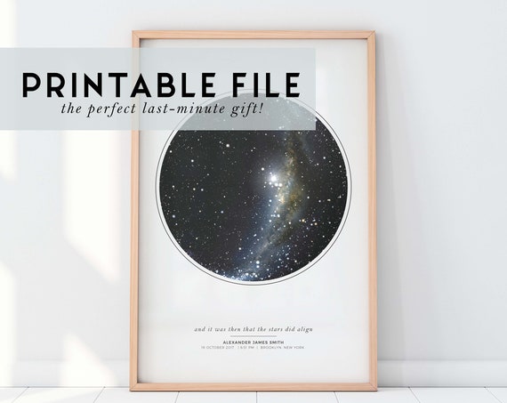 Personalized Star Map, Constellation Art Print