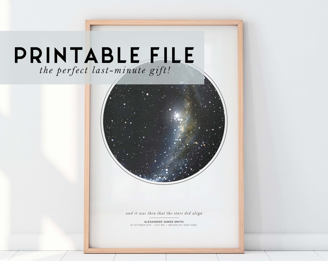 Personalized Star Map, Constellation Art Print