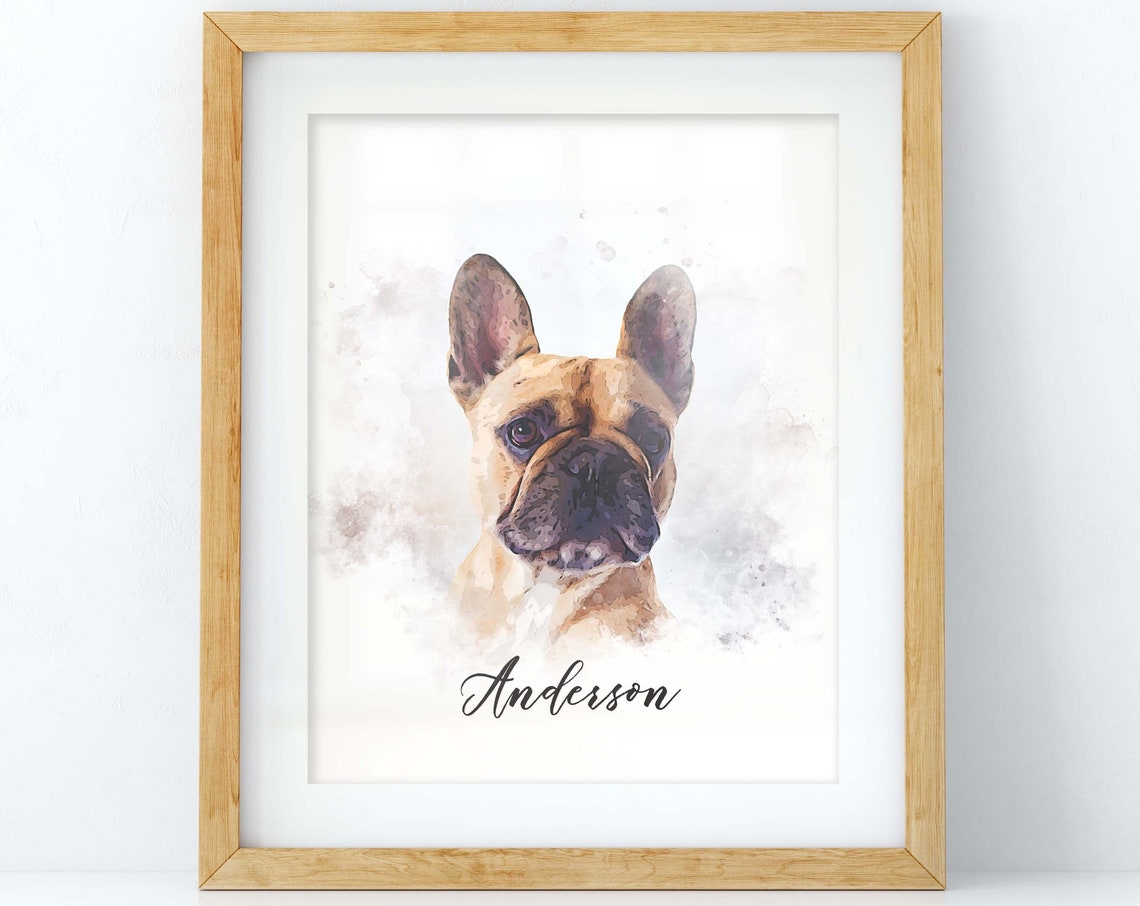 Custom Pet Portrait Peekaboo Pet Memorial Art Print