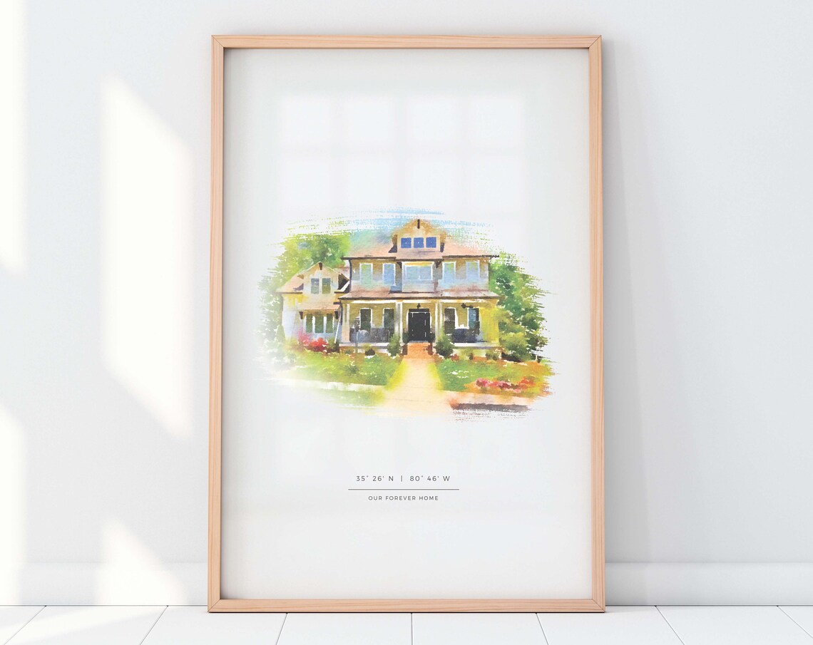 Custom House Portrait - Watercolor - Image 3