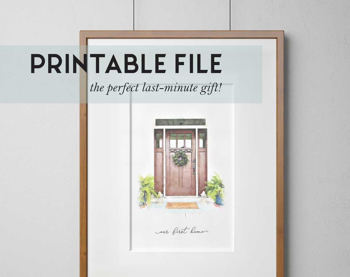Custom House Portrait, Watercolor Home Portrait