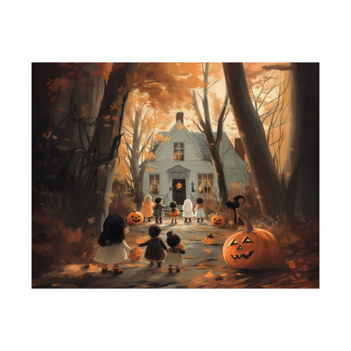 Trick Or Treat Halloween Poster Print, Modern Painting - Image 3