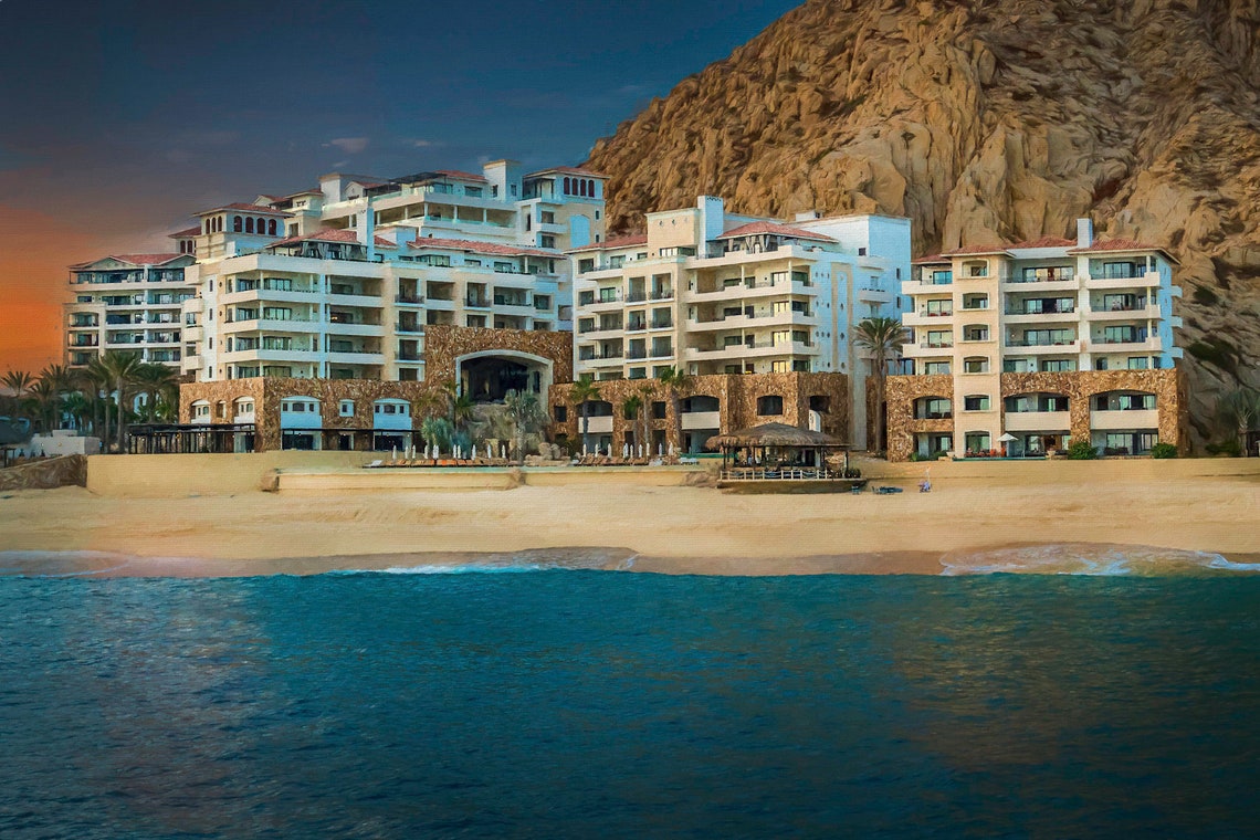 Grand Solmar Beachfront Resort At Sunset Cabo San Lucas Art Poster