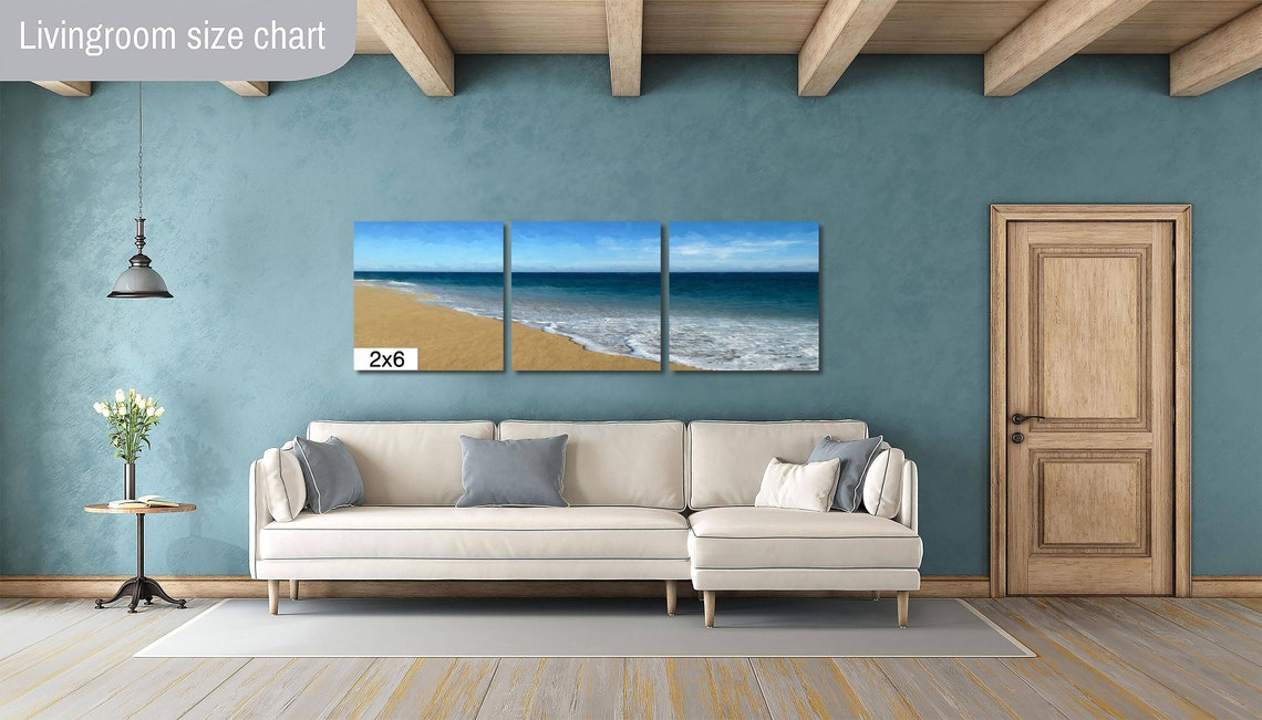 Ocean Waves Print Blue Ocean Waves Beach Scene Ocean Surf Print Ocean Waves Canvass Ocean Waves Wall Art Waves Print Beach Art - Image 3