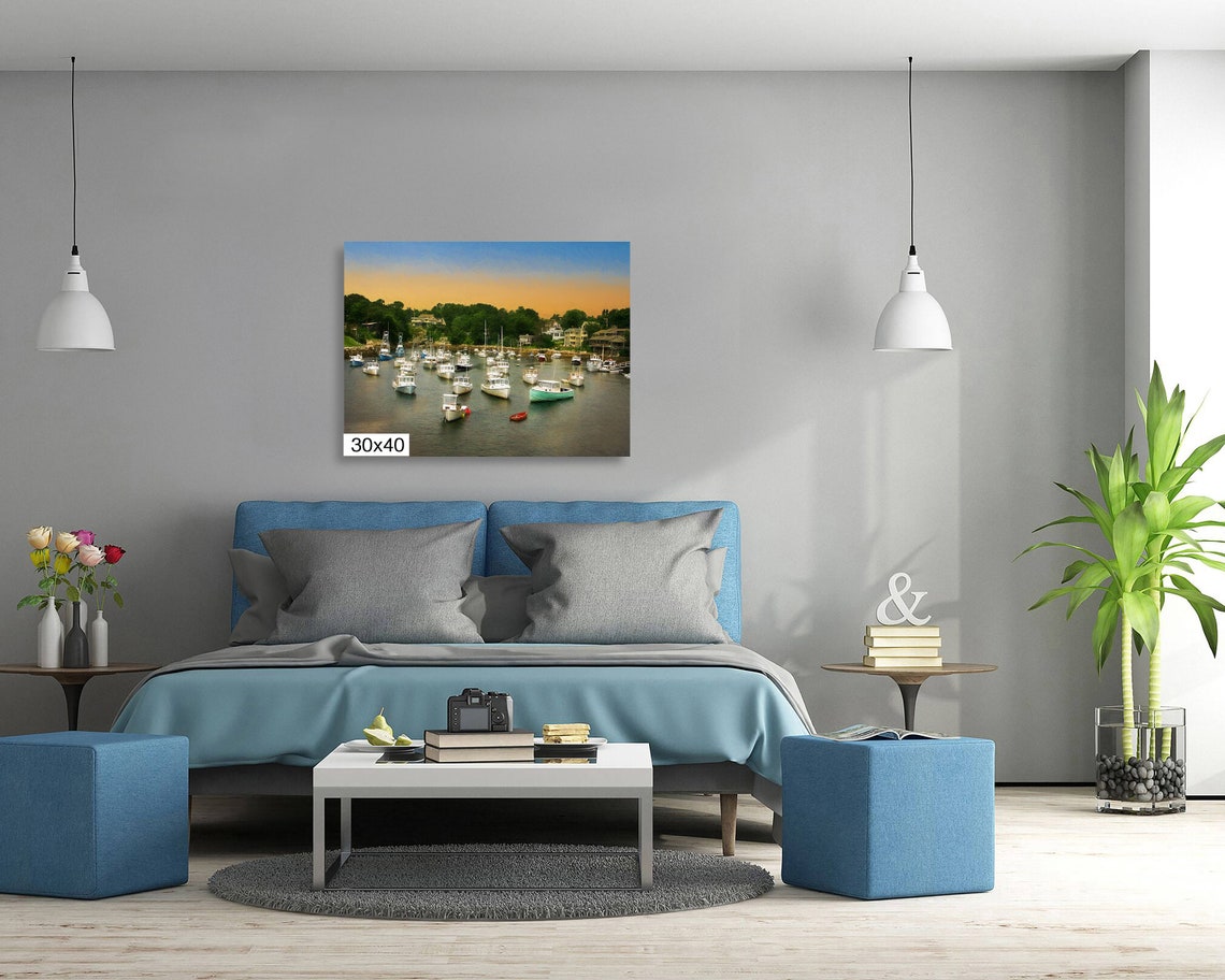 Boats Wall Art Maine Wall Art Boats In The Harbour Seascape Boats Photograph Coastal Wall Art Boats Art Print Maine Art - Image 5