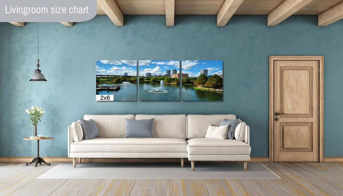 Tulsa Oklahoma Skyline From Centennial Park Fountains City Art Poster - Image 3